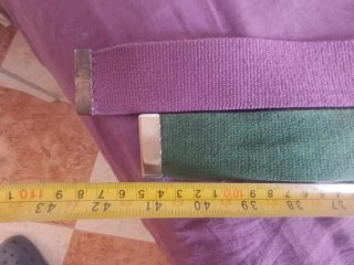 Cinturones verdes y morados
