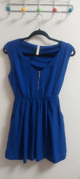 Vestido azul con cremallera