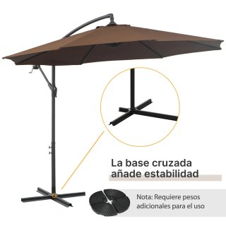 Sombrilla de Jardín Ø295 cm Excéntrica
