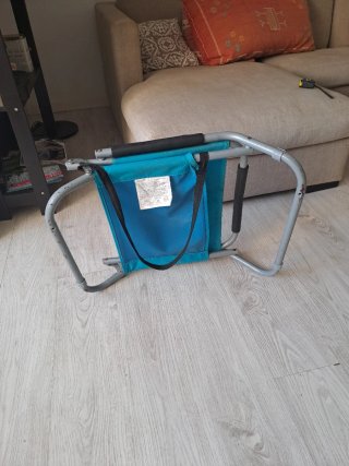 Silla plegable playa azul portátil