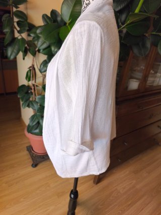 Chaqueta Ligera Cardigan Blanca Talla Única