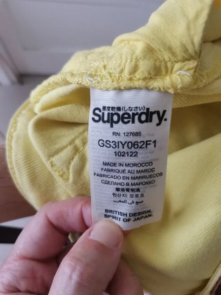 Pantalón vaquero Superdry Algodón Amarillo Nuevo