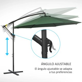 Sombrilla de Jardín Excéntrica Ø300x250 cm