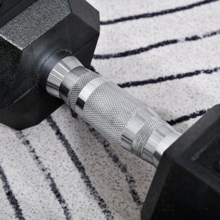 Set 2 Manubri Esagonali da 10kg in Metallo e Gomma