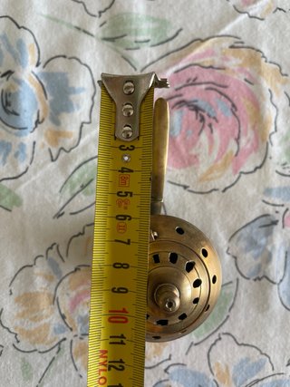 Quemador incienso antiguo metal dorado