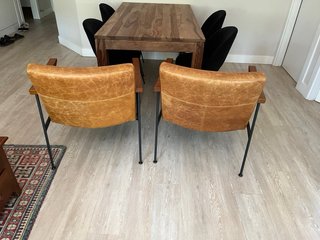 Pareja Sillones Piel Marrón Maisons du Monde