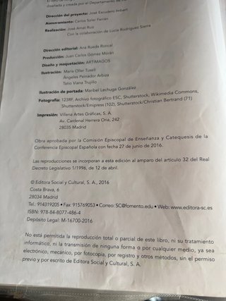 Religión católica, 3o Primaria Proyecto Cafarnaún