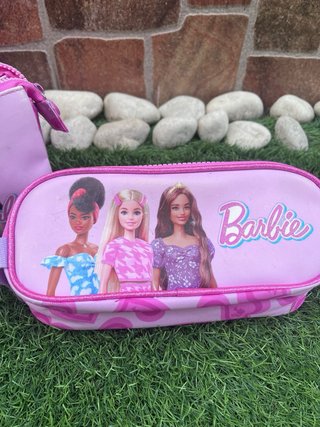Mochila Escolar Barbie Rosa Corazones