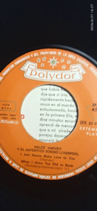 Disco Vinilo 45 RPM Alex Harvey Liverpool