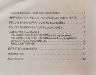 Libro Instrucciones Juego Pente 1984