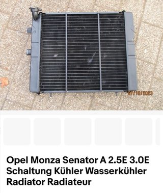 Radiador Opel Senator/Monza