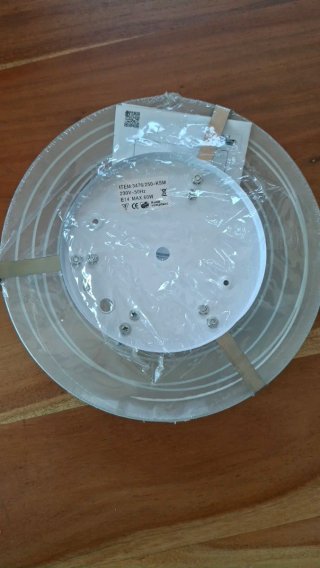 Plafón 25cm Plástico Transparente