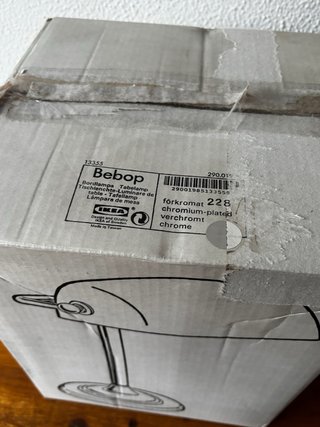Lámpara de mesa Ikea azul cromada vintage