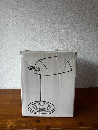 Lámpara de mesa Ikea azul cromada vintage