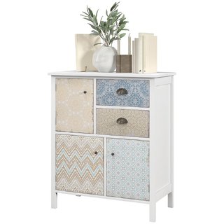 Sideboard, Shabby Chic Kommode, 2 Schubladen, 3