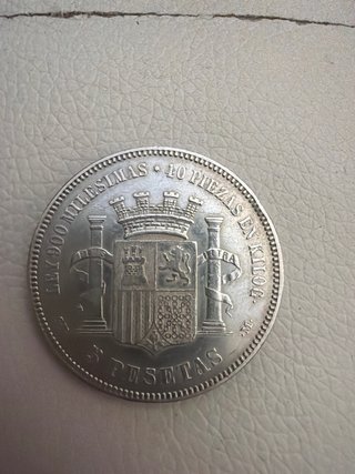 Moneda Plata España 1870