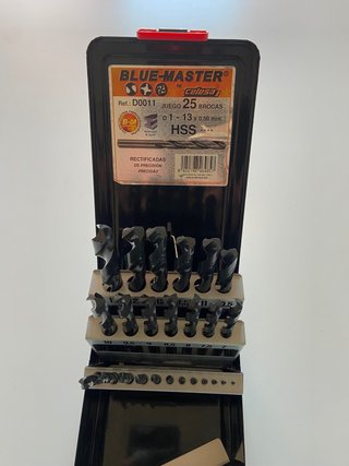 Juego 25 Brocas HSS Blue Master 1-13mm