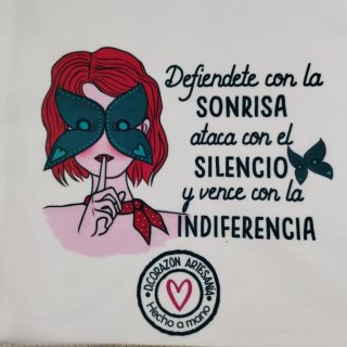 Bolsa Tela D. Corazón Artesanía Mujer