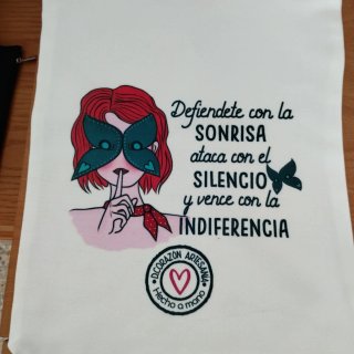 Bolsa Tela D. Corazón Artesanía Mujer