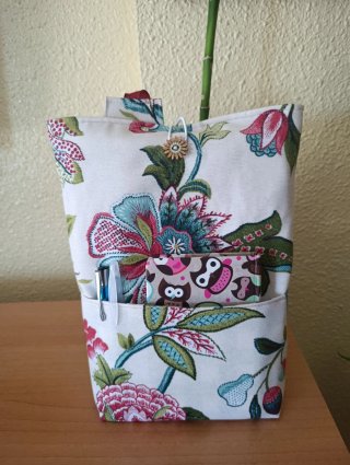 Funda libro tela floral 700+ páginas y marcapágina