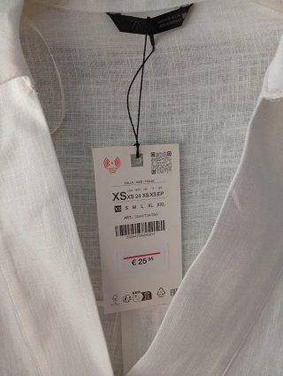 Casaca Zara Blanca Talla XS