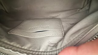 Bolso Longchamp Beige Piel