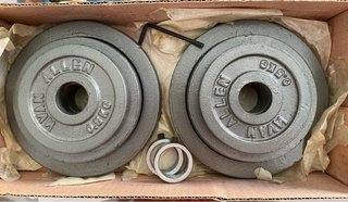 2 Mancuernas Van Allen 11 Kg c/u + Discos