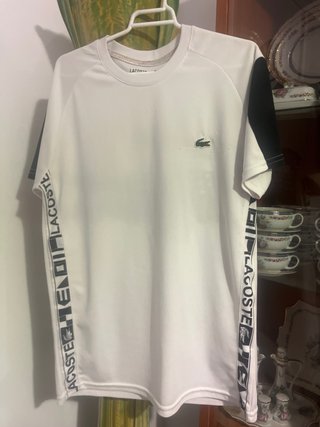 Camiseta Lacoste Cocodrilo Negra y Blanca