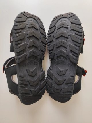 Sandalias Quechua Trekking Hombre Negro Naranja