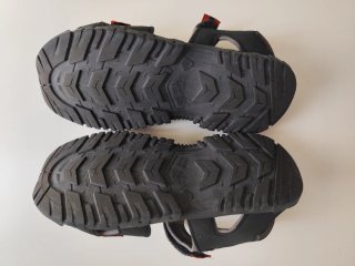 Sandalias Quechua Trekking Hombre Negro Naranja