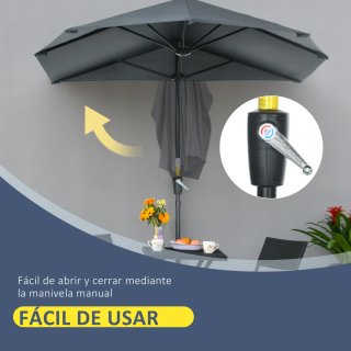Parasol Terraza 200x190x240 cm con Manivela