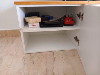 Mueble TV madera y ratán