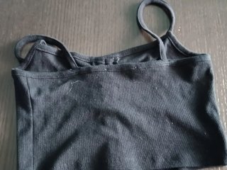 Top donna nero con laccetto