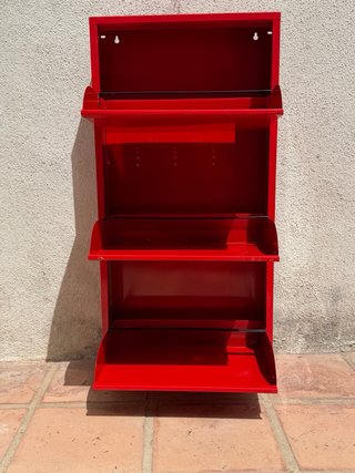 Zapatero metálico rojo La Oca