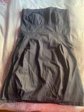 Vestido strapless rayas S