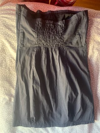 Vestido strapless rayas S