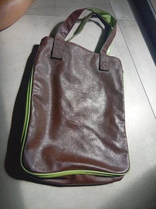 Bolso 70sUP grande sicodélico marrón naranja verde