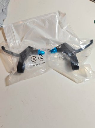 Manetas Freno Bicicleta Aluminio Azul