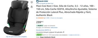 Maxi-Cosi Kore silla de coche Grupo 2/3 Isofix