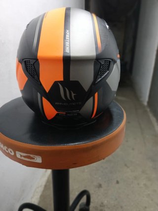 Casco Moto MT Streetfighter Black/Orange T-S(55-56