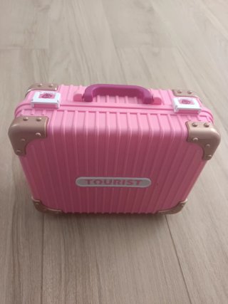 Maleta centro maquillaje con espejo y accesorios