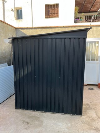 Casetta da Giardino in Metallo Grigio Antracite