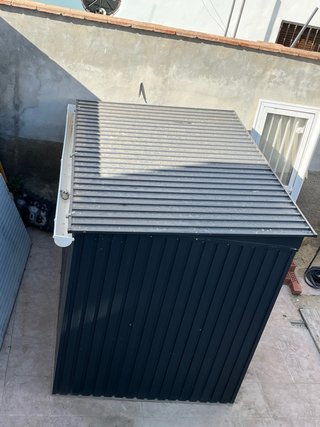 Casetta da Giardino in Metallo Grigio Antracite