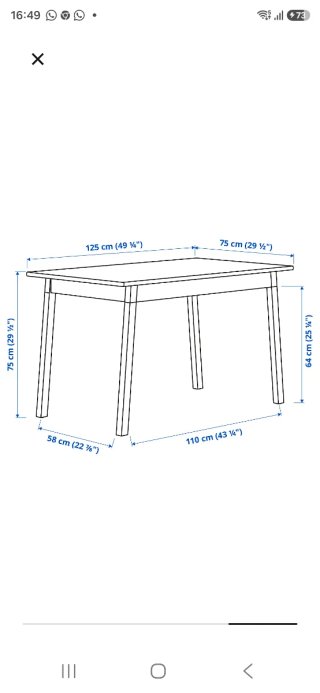 Mesa de comedor con 2 sillas ikea