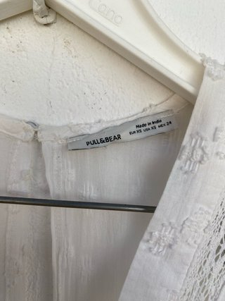 Vestido Corto Blanco Pull & Bear