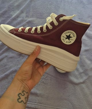 Converse plataforma granate talla 42