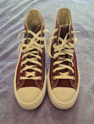 Converse plataforma granate talla 42
