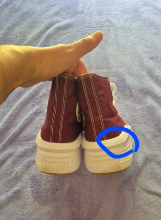 Converse plataforma granate talla 42