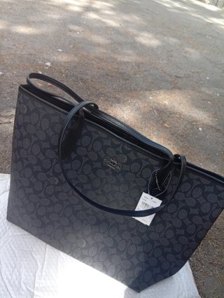 Bolso Coach Negro/Gris
