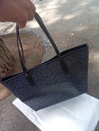 Bolso Coach Negro/Gris
